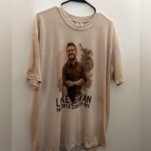 Luke Bryan Graphic T-Shirt - Cream Size XL